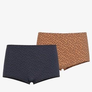 FENDI X SKIMS BNIB 2-pack Boy Short in Black/California. Size Small.